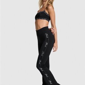Victoria's Secret Black Leggings with Silver Detailing